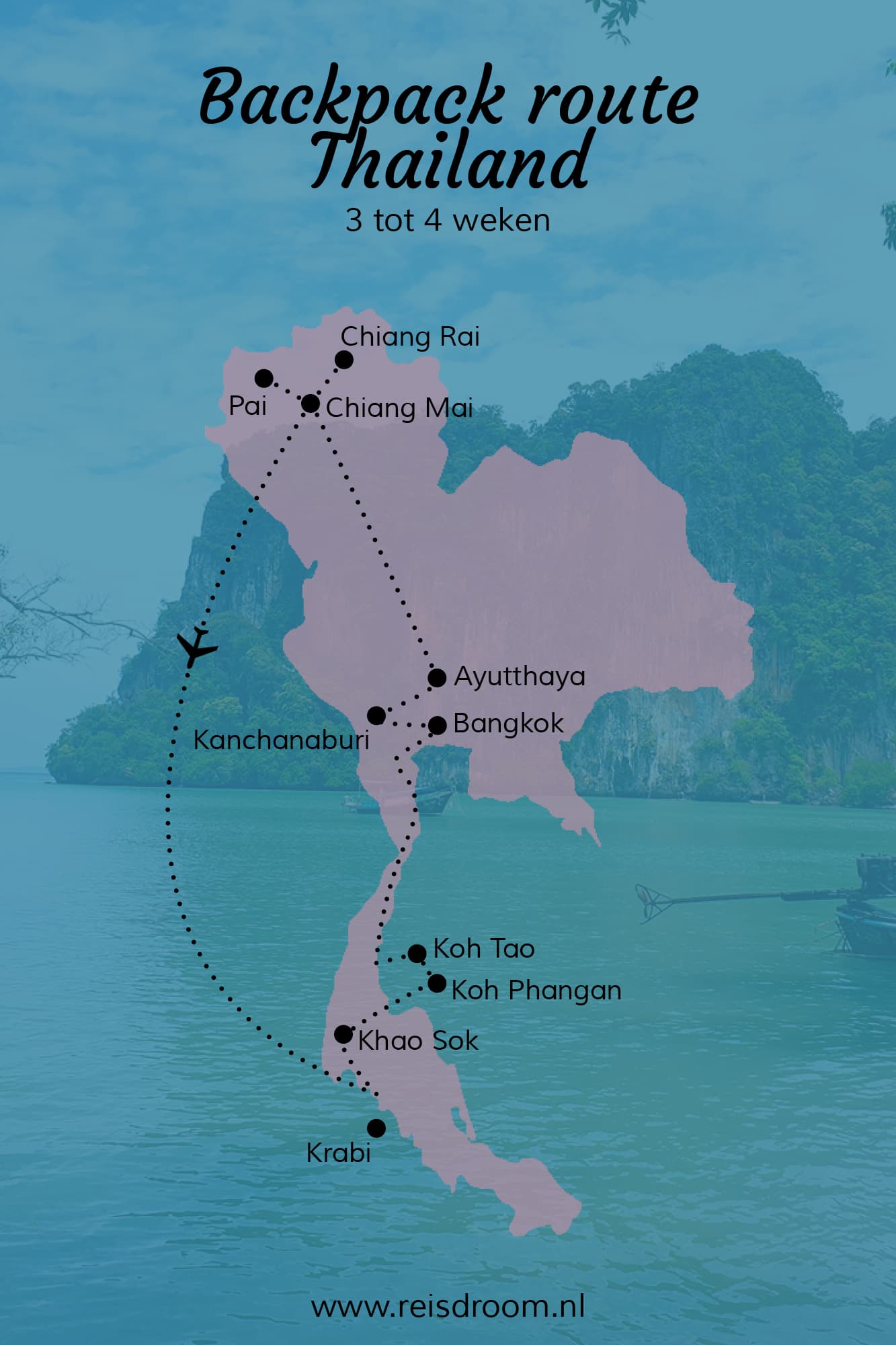 Reisroute Thailand: 3 - 4 weken